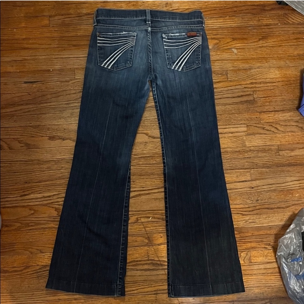 7 For All Mankind Dark Blue Flare Jeans